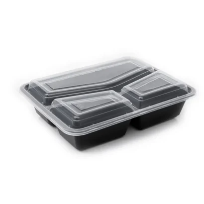 342 (930 ml) 3-Compartment Rectangular Food Container