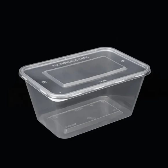 Rectangular 1000 ML Plastic Food Container