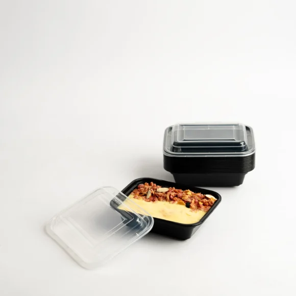 12 oz (355ml) Rectangular Food Container with Dome Lid