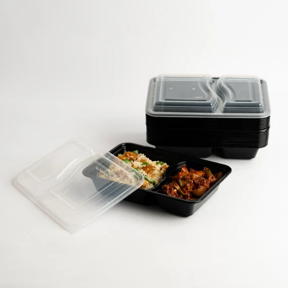 232 (690 ml) 2-Compartment Rectangular Food Container