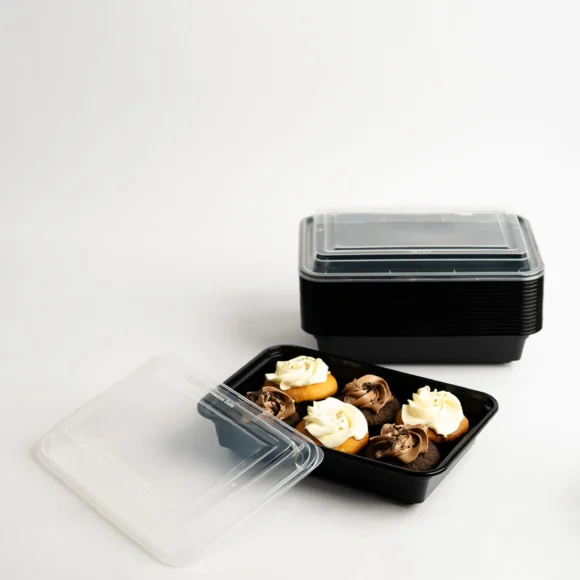 32 oz (950 ml) Rectangular Food Container with Dome Lid