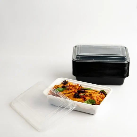 38 oz (1125 ml) Rectangular Food Container with Dome Lid