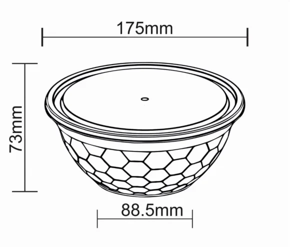 1050 ml Durable Bowl Container