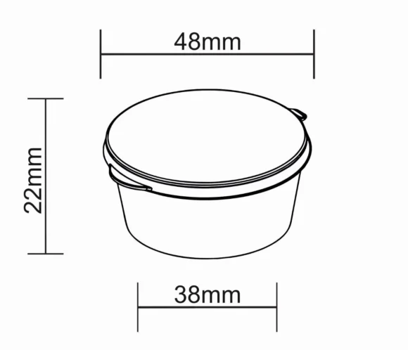 1 oz Hinged PP Food Container