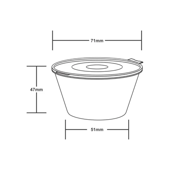 4 oz Hinged PP Food Container