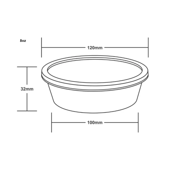 8 oz Round PP Food Container