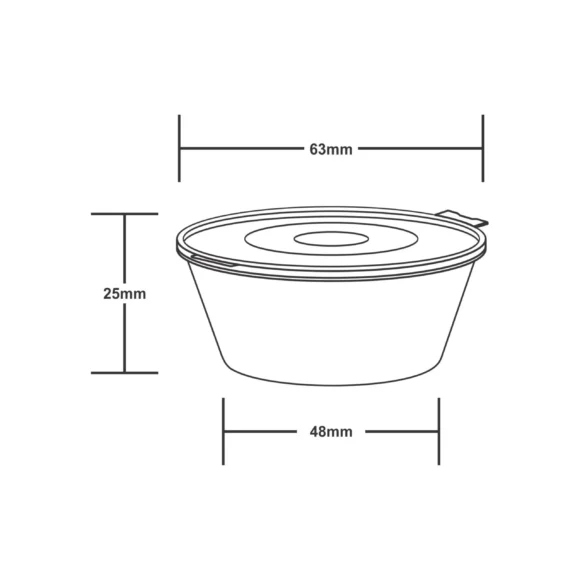 2 oz Hinged PP Food Container