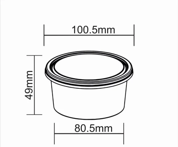 8 oz Tall Round PP Food Container