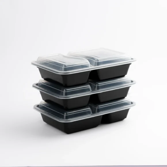 232 (690 ml) 2-Compartment Rectangular Food Container