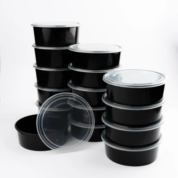 750 ml Flat Container for Meal Prep, Food Storage, and Takeout