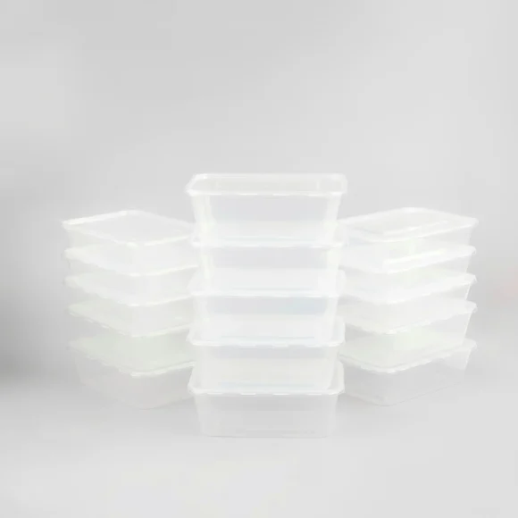 Rectangular 500 ML Plastic Food Container