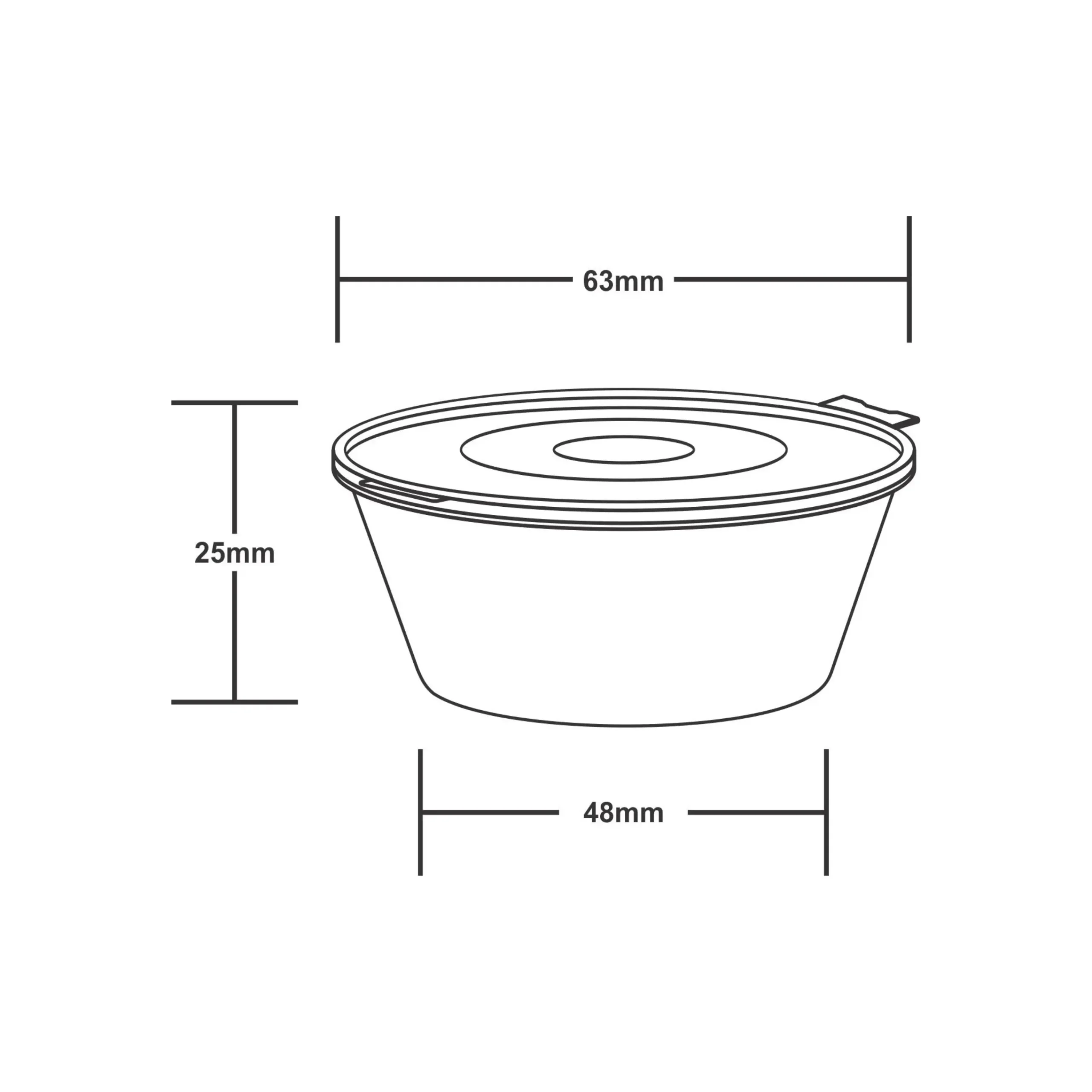 2 OZ Hinged weorexpackingcom 2 OZ Round Food Containers with Hinged Lids Takeaway box