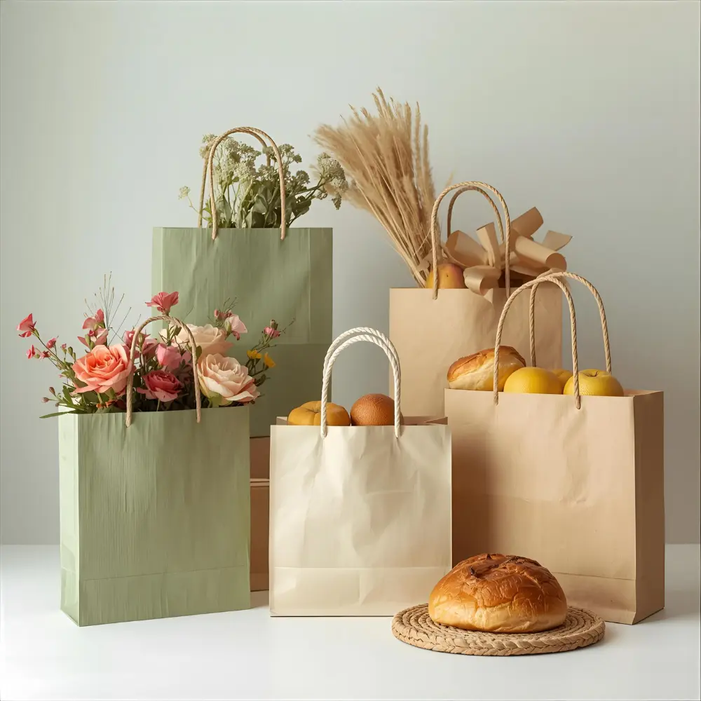 Colored Kraft Paper Bags - Custom Colour Packaging Bags
