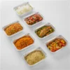 Rectangular aluminium foil food container for takeaway meals