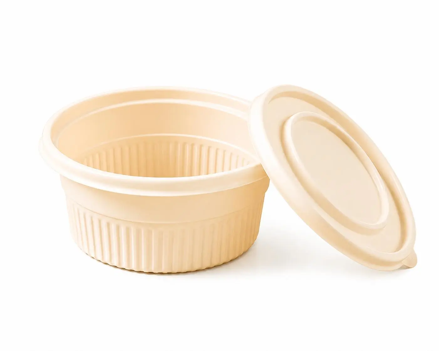 350ml Corn Starch Gravy Bowl with Lid – Compostable Takeaway Bowl