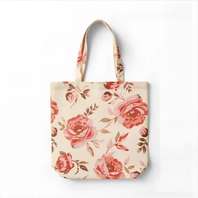 Cotton tote bag wholesale – floral print cotton tote bag