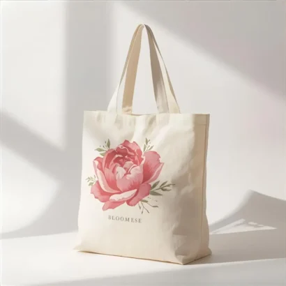 Cotton tote bag wholesale – floral print cotton tote bag