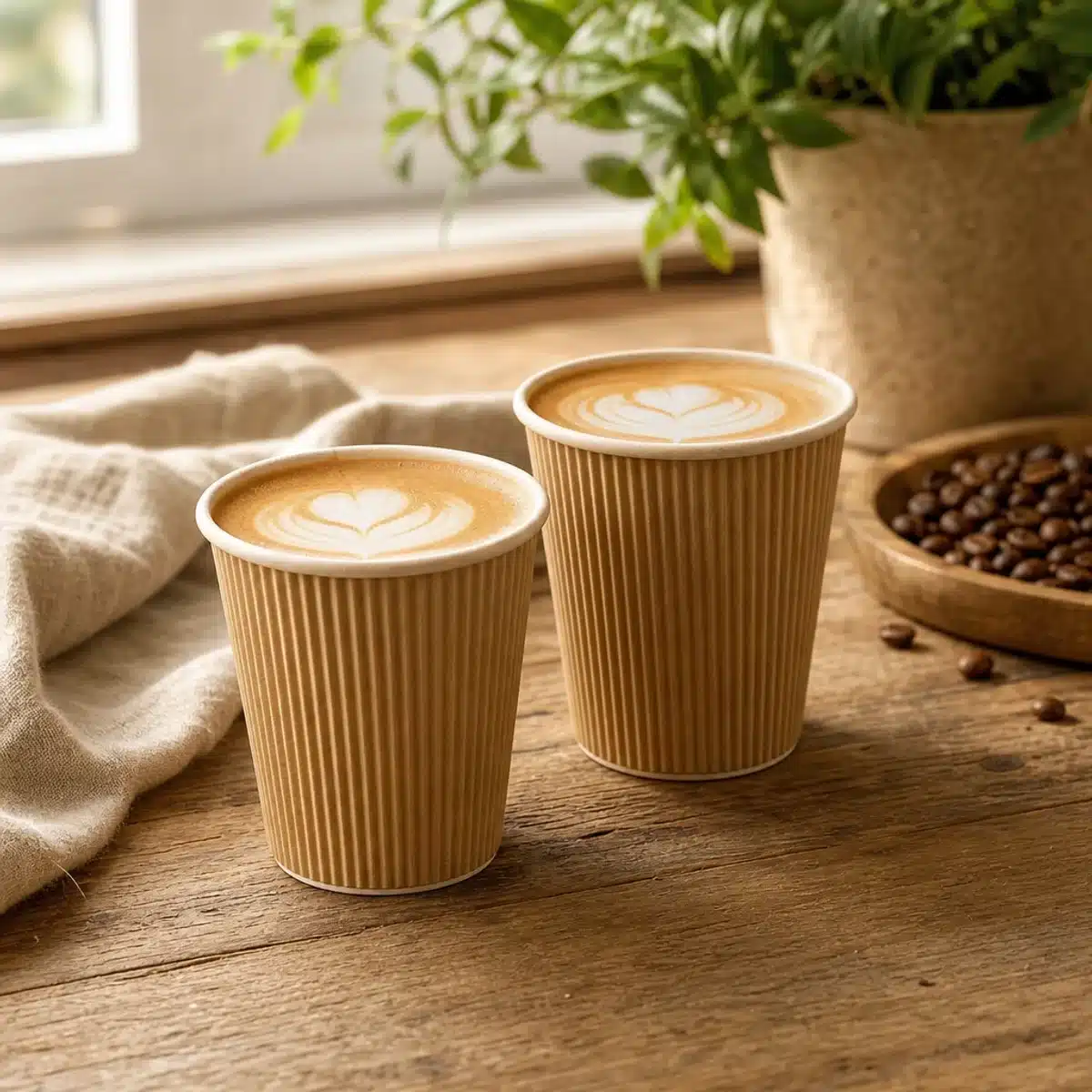 210 ml ripple wall cups – green ripple cup