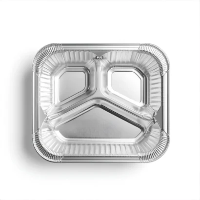 3 compartment aluminum containers