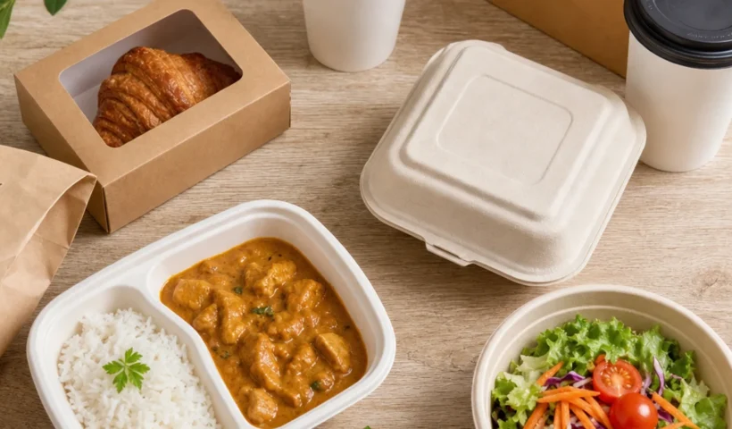 Eco friendly food packaging wholesale  corn starch bagasse and paper food packaging