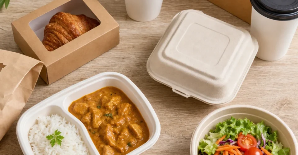 Eco friendly food packaging wholesale  corn starch bagasse and paper food packaging