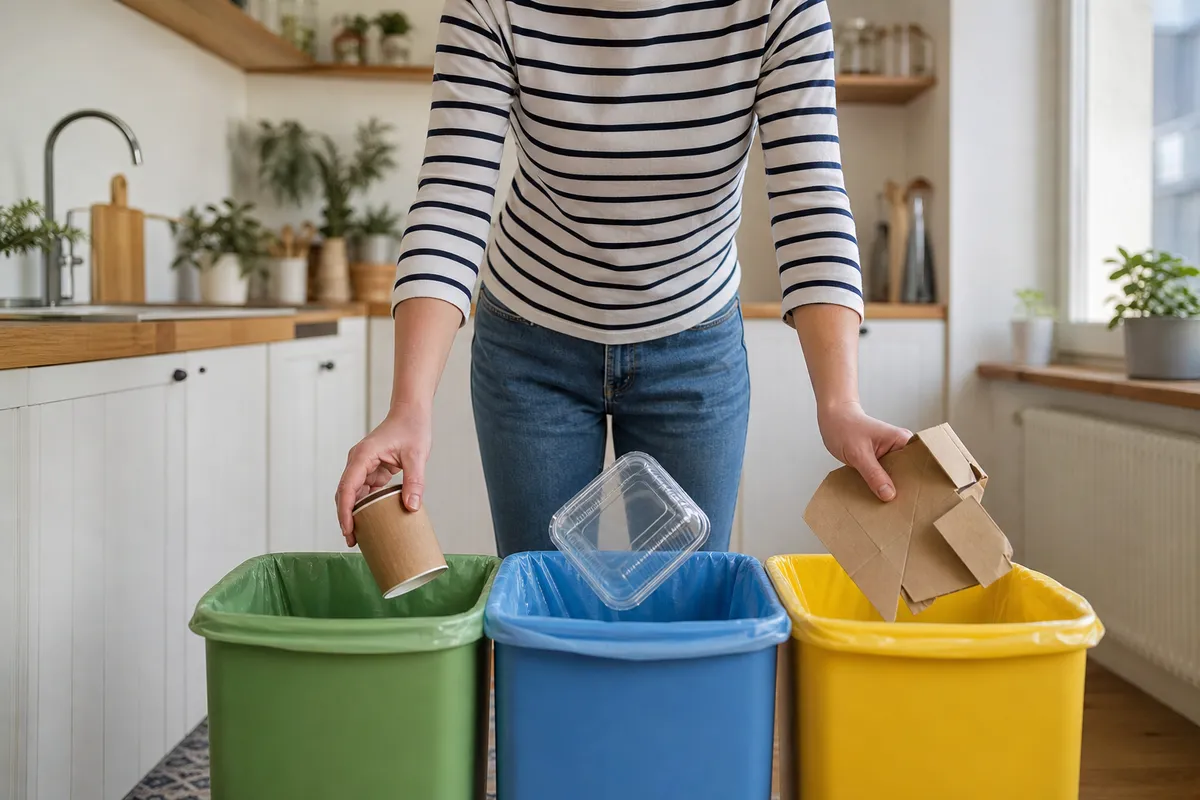 PPWR labeling rules – sorting takeaway packaging into separate waste bins