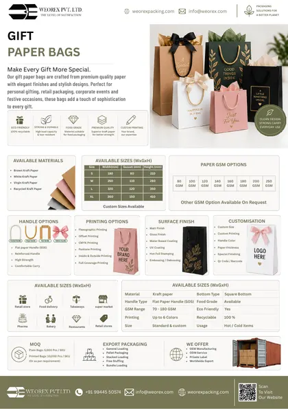 Gift paper bags – paper bags catalogue page