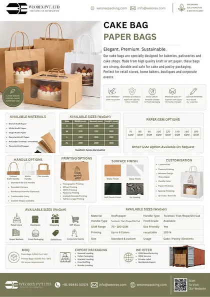 Cake bags – paper bags catalogue page
