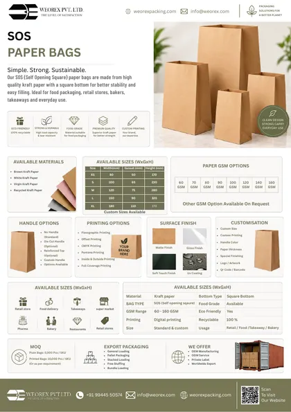 SOS paper bags – paper bags catalogue page